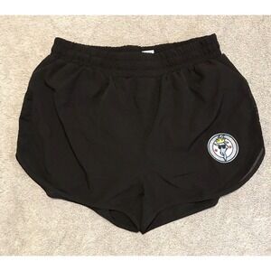 GOAT USA Women's Woven Athletic Gym Running Shorts MEDIUM Black Lined